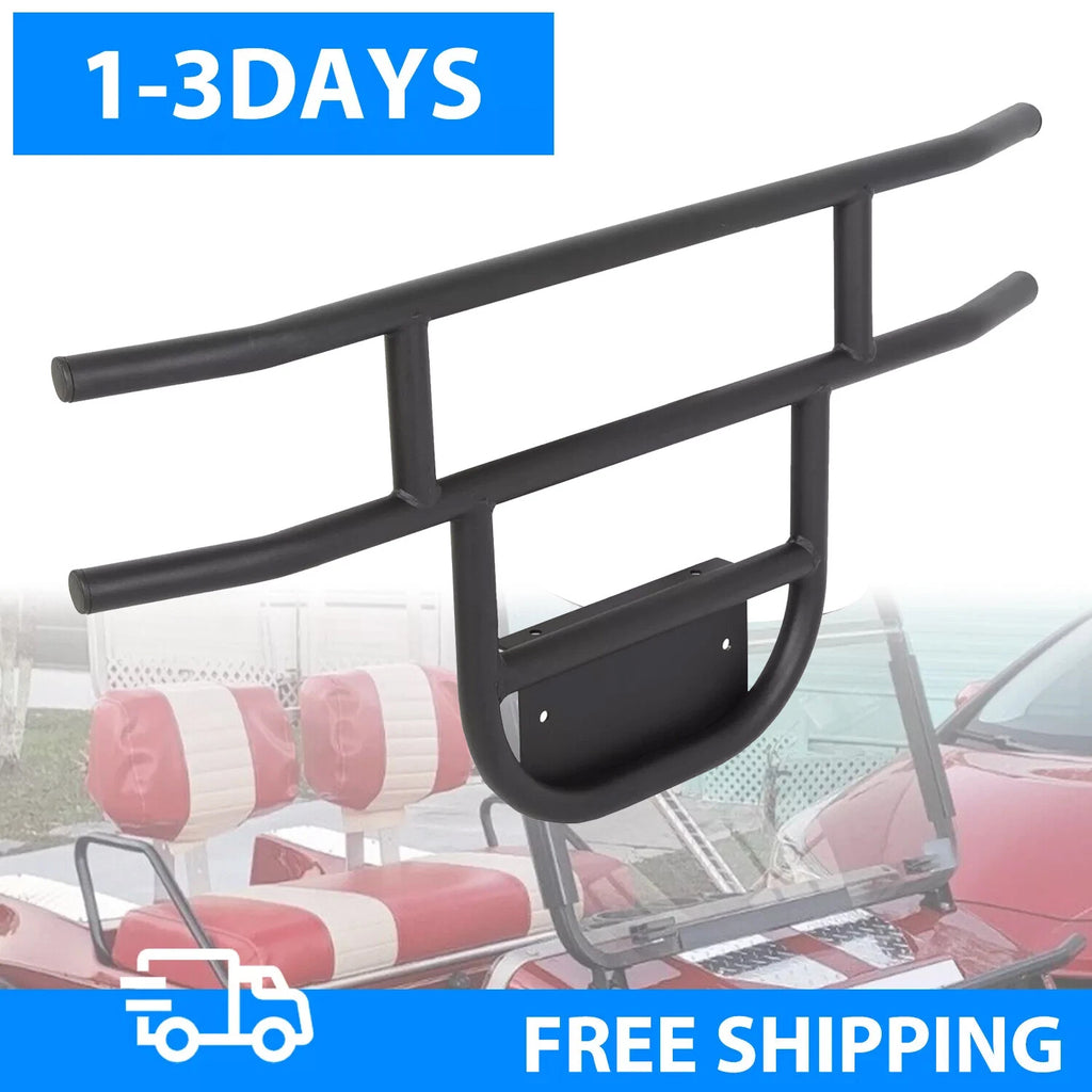 Black Steel Front Bumper Brush Guard for Club Car DS (1981–Present)
