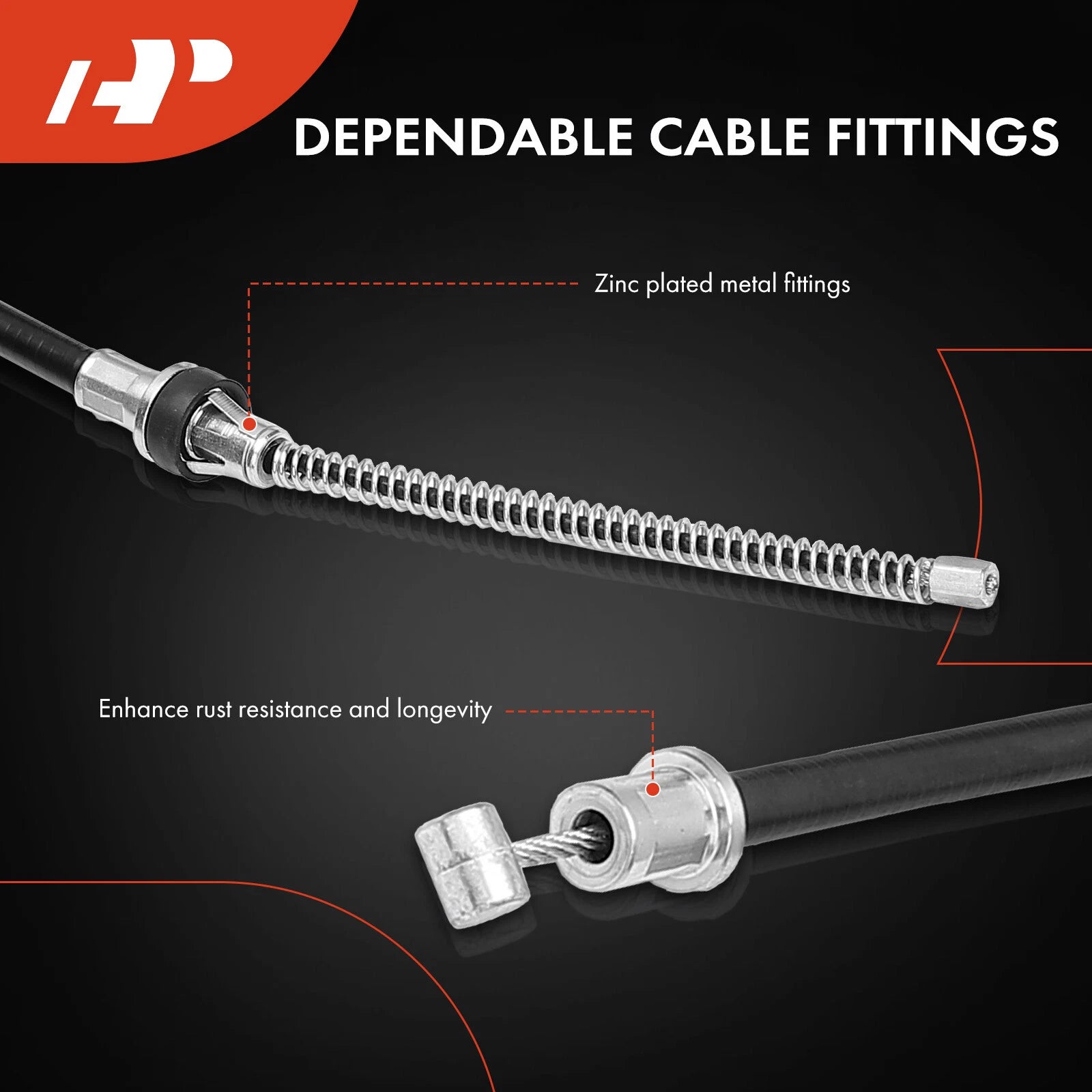 Rear Driver Parking Brake Cable for Mitsubishi Lancer (2004-2007)