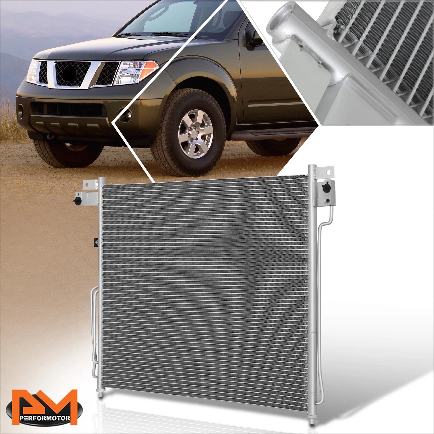 A/C Condenser for Nissan Pathfinder Xterra (2005–2007) Aluminum Core