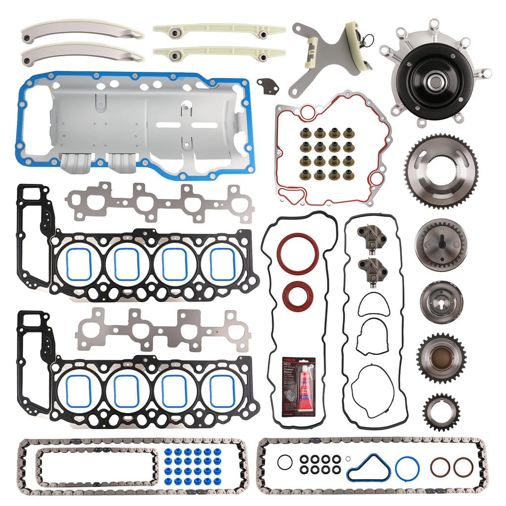 Timing Chains & Head Gasket Set w/ Water Pump for Jeep Commander/Grand Cherokee (2006–2010)
