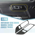 2X Side Door Handle Bowl Cover Trim for Ford Mustang (2015–2021) Black