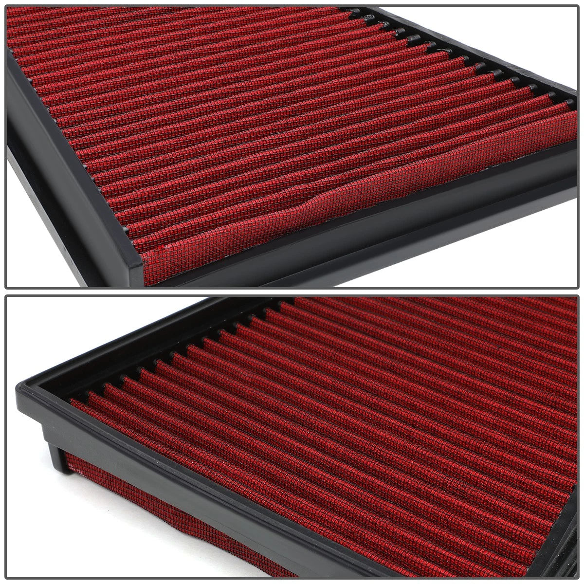 Red Washable High Flow Air Filter Panel for Ford Galaxy II/Volvo V70 III (2006–2015)