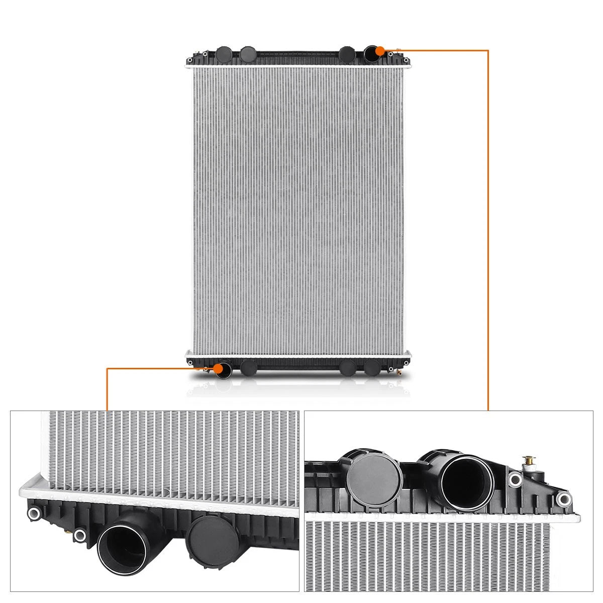OE Style Aluminum 2-Row Radiator for Freightliner Century Class/Columbia (2003–2007)