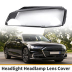 1 Pc Headlight Lens Cover for Audi A8 (2014–2017) Clear Black