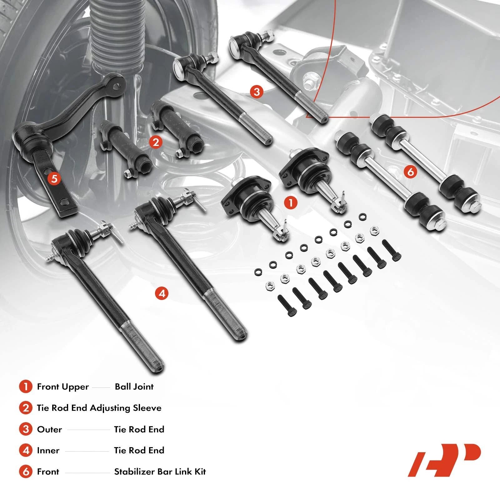 Set of 11 Idler Arm Ball Joints for Chevy Blazer (1995–2005)