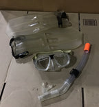 Set of 4 Solstice-Swimline Mask, Snorkel, Fins & Bag 8-10 99205-810-GY