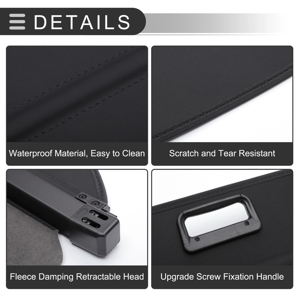 Retractable Cargo Cover for Subaru Forester (2013–2018) Electric Tailgate Gloss Black