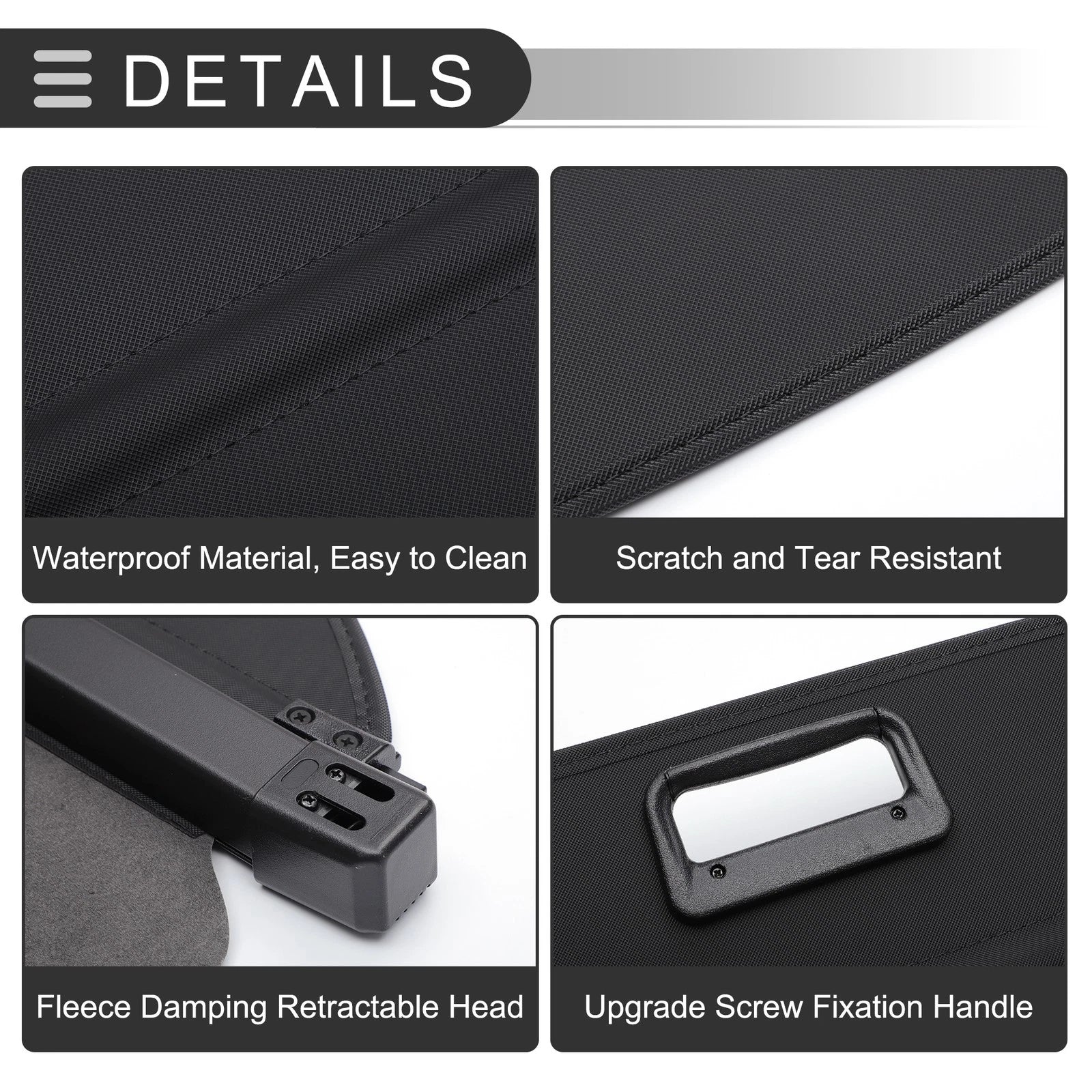 Retractable Cargo Cover for Subaru Forester (2013–2018) Electric Tailgate Gloss Black