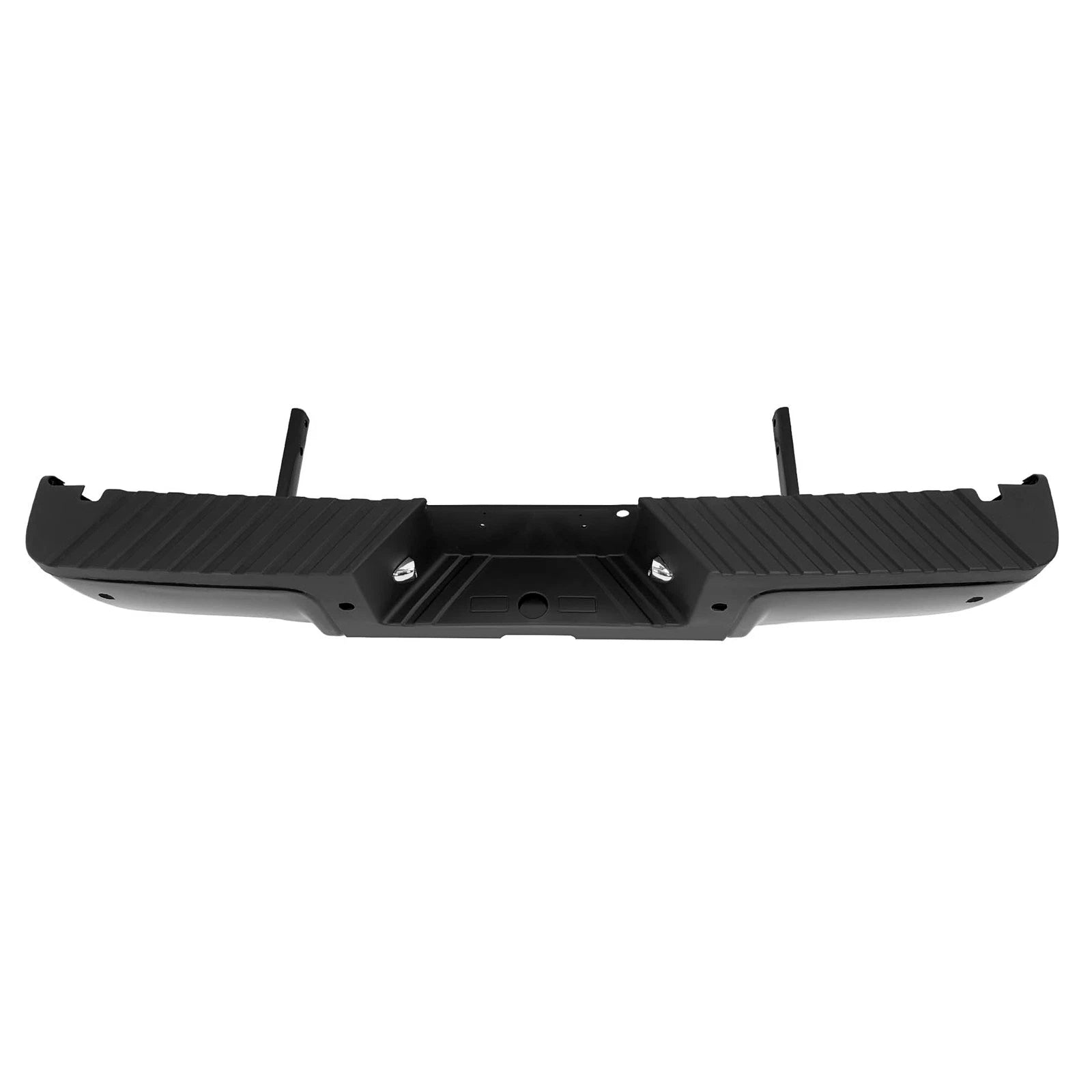 Black Steel Rear Step Bumper for Ford F-250 F-350 F-450 (2008–2016) w/Sensor Holes