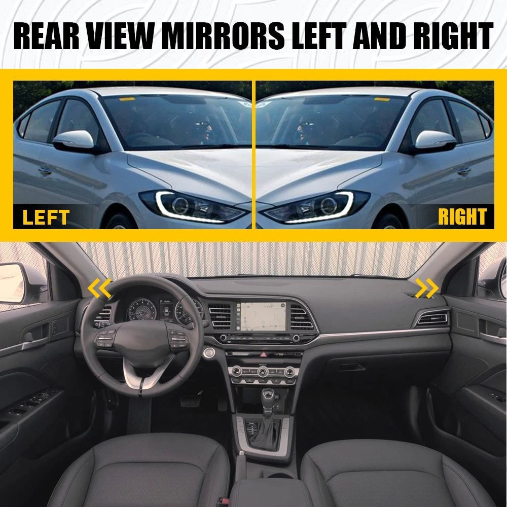 Fender Trim Pillar Mirror Corner Molding for Hyundai Elantra (2017–2020)