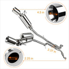 Dual 4.5" Rolled Tip Catback Exhaust System for Nissan 370Z Z34 (2009–2019)