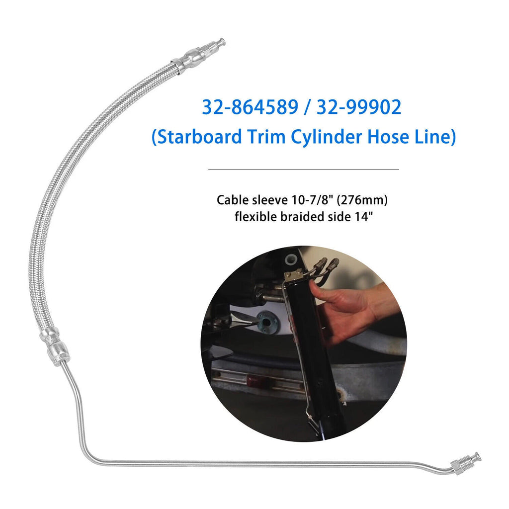 Trim Ram Hydraulic Cylinder Hose for MerCruiser Bravo (32-99904Q, 864588, 864589)