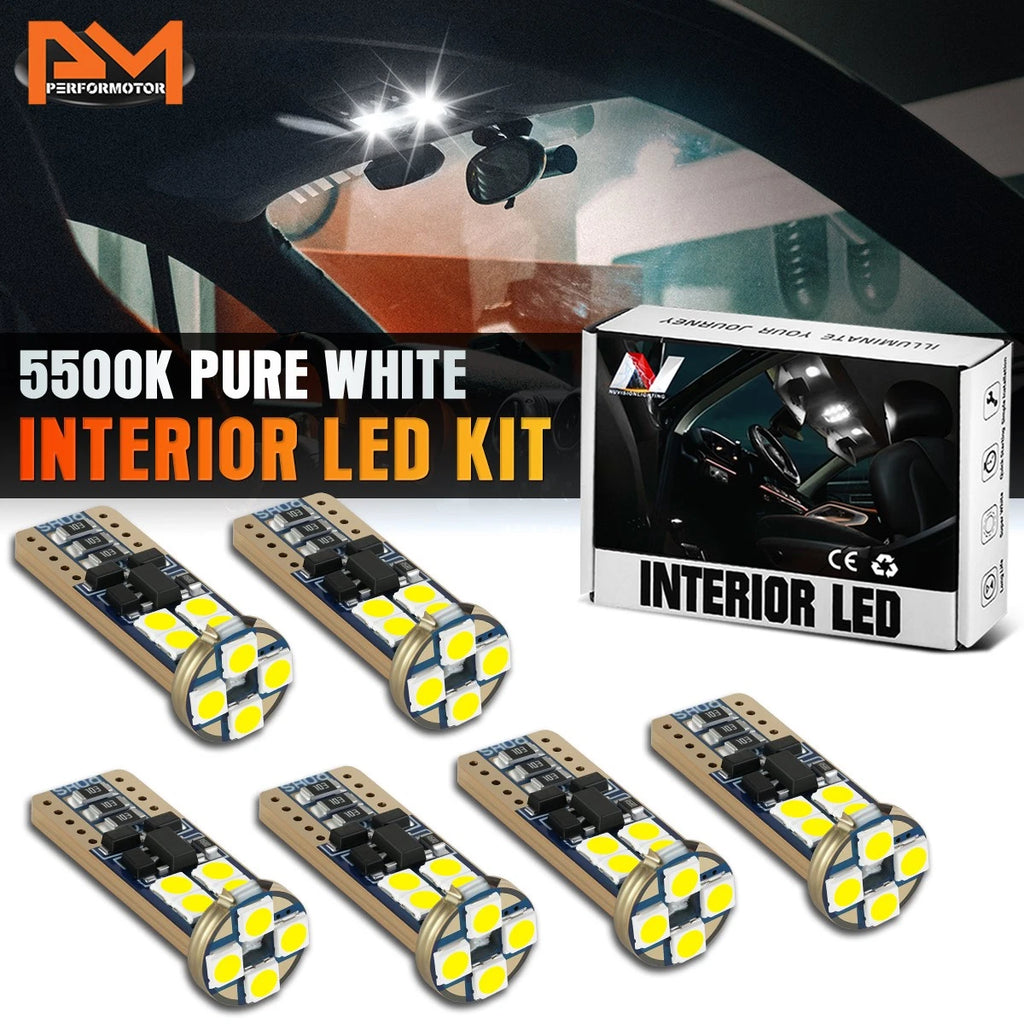 LED Dome License Plate Map Light Bulb Kit for Honda CR-V (2012–2016) 6 Pcs