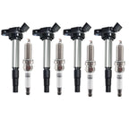 4X Ignition Coils + Spark Plugs for Toyota Prius (2010–2015) / Prius V (2012–2017)
