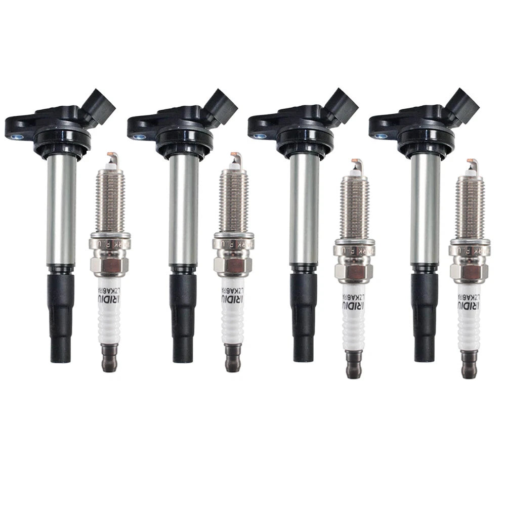 4X Ignition Coils + Spark Plugs for Toyota Prius (2010–2015) / Prius V (2012–2017)