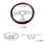 15" Classic Wood Grain Deep Dish Steering Wheel