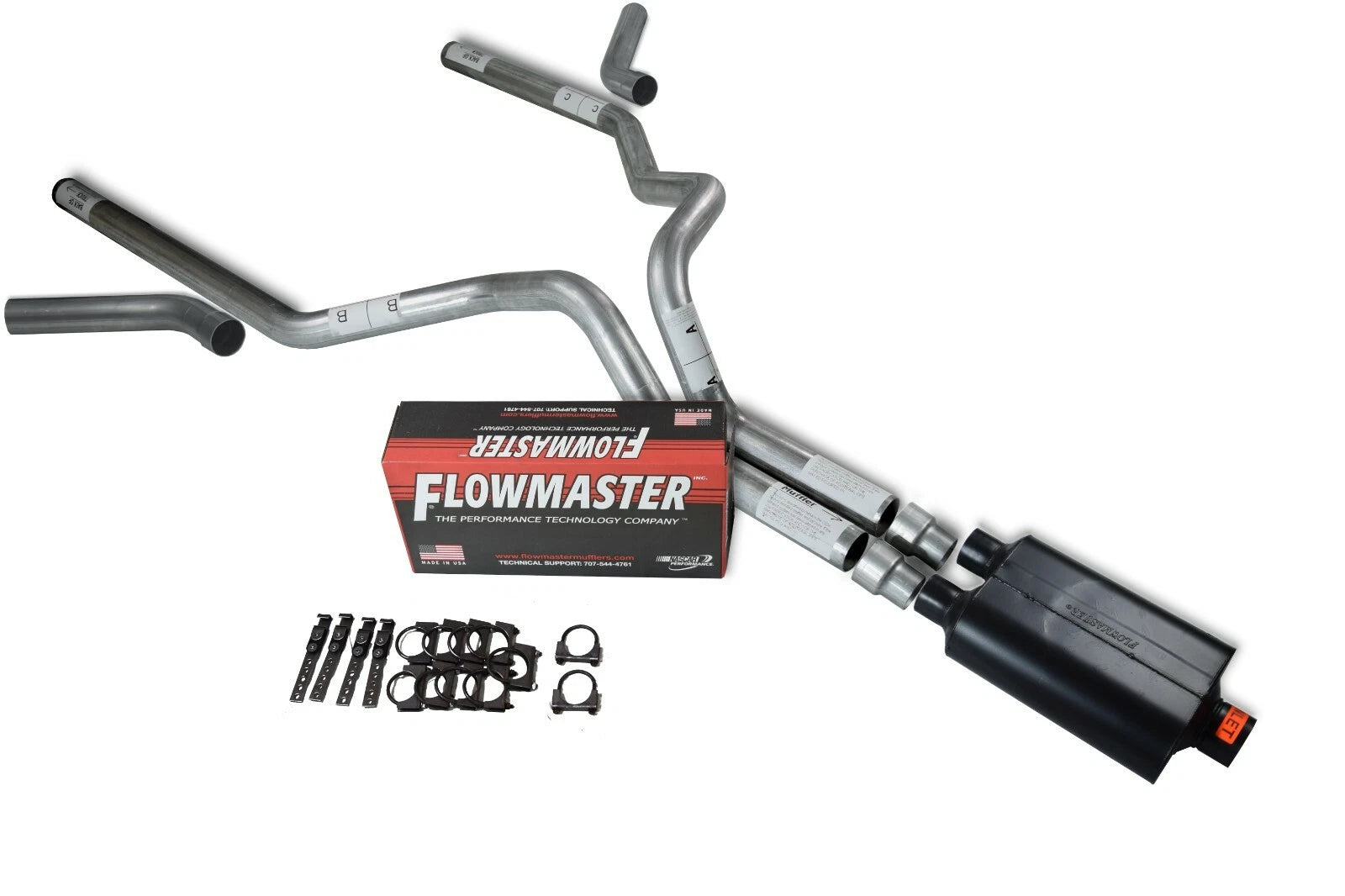 3" Dual Exhaust Kit for Ford F150 (2015-2020) Flowmaster Super 40