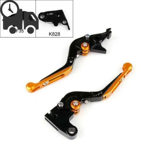 Adjustable Folding Brake Clutch Levers for Kawasaki ZX636R/ZX6RR (2003–2008) Gold