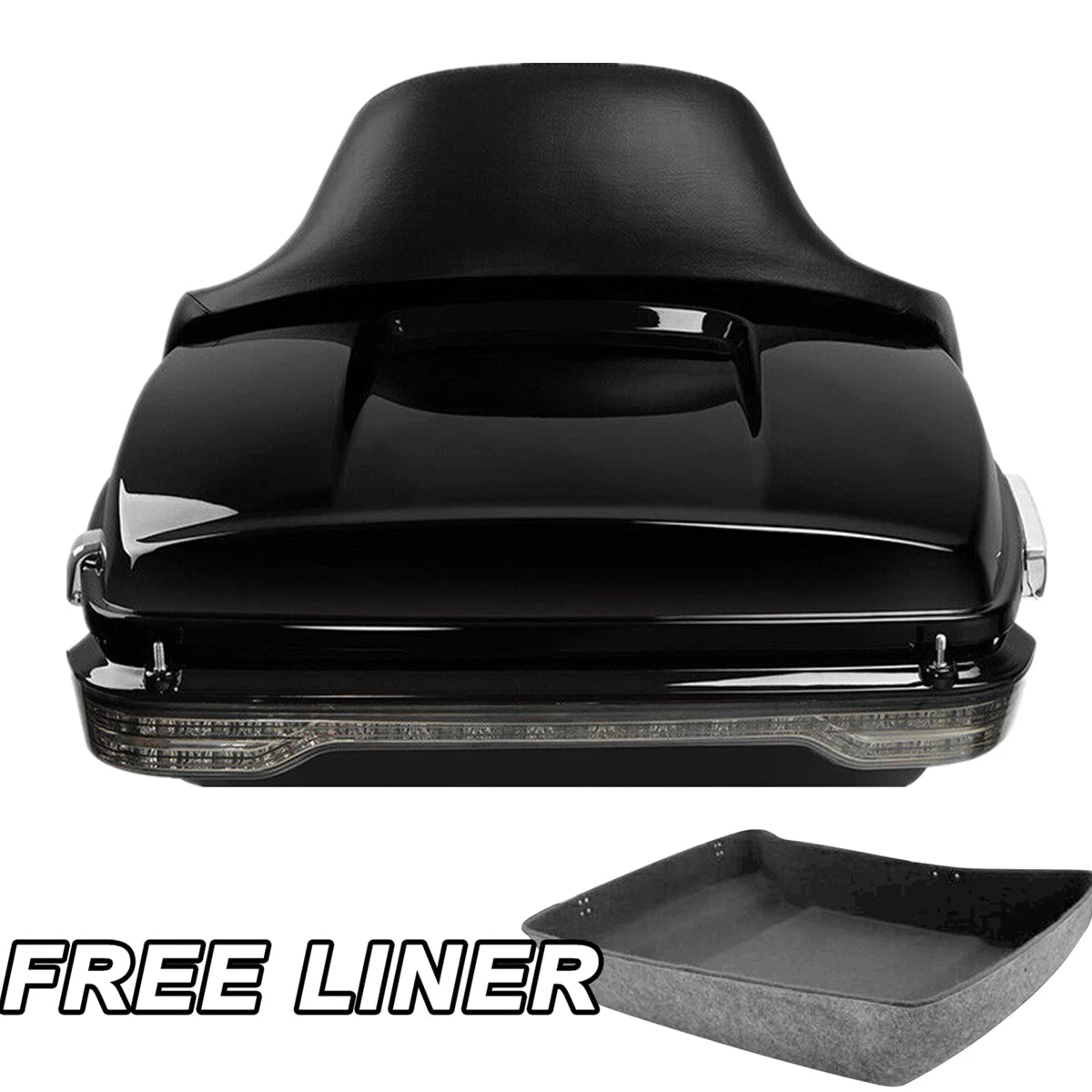 LED Tail Light for Harley Touring Models (2014–2026) - Black Chopped Trunk Pad
