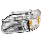 Chrome Housing Clear Lens Headlights Assembly Pair for Ford Explorer (1995–2001)