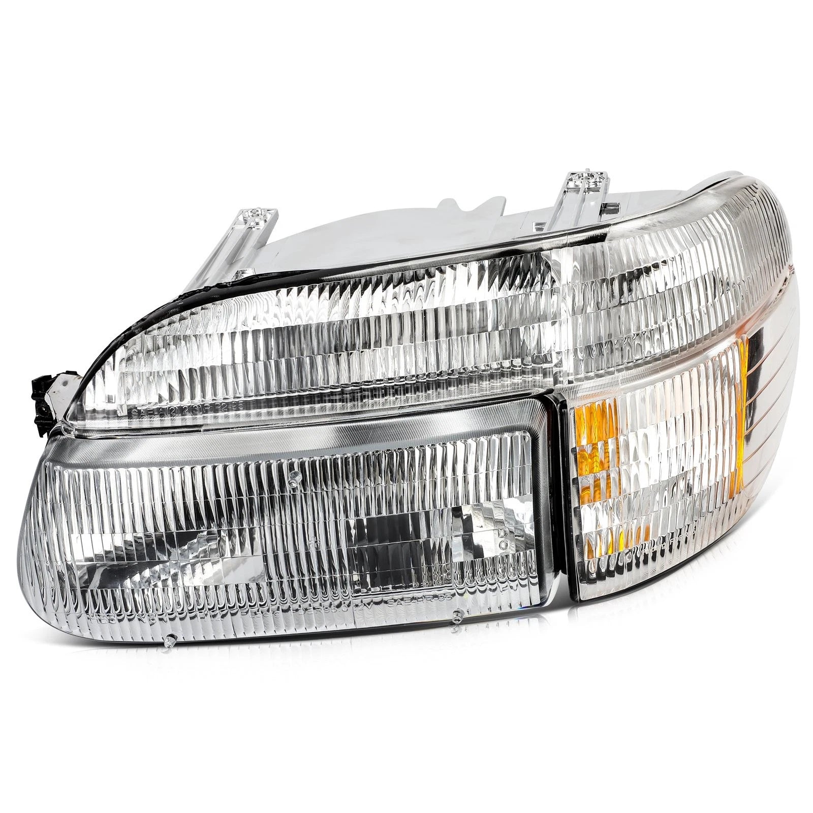 Chrome Housing Clear Lens Headlights Assembly Pair for Ford Explorer (1995–2001)