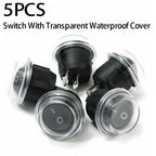 Set of 5 Waterproof Toggle Switch Covers 10A 12V for Boat