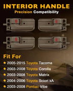 Interior Door Handle Set for Toyota Tacoma (2003-2015)