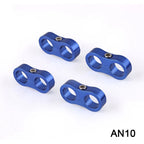Set of 4 Braided Hose Separator Clamps for Automotive Oil Lines