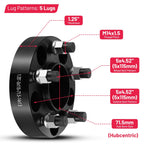 4Pc 1.25" Hub Centric Wheel Spacers for Dodge Challenger Charger (2015-2019)