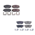 PowerStop Front & Rear Carbon Fiber Ceramic Brake Pads Kit for Amanti XG350 (2004–2006)