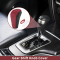1 Pc Gear Shift Knob Cover for BMW 3 Series E90 (2007–2013) Black Red Faux Leather