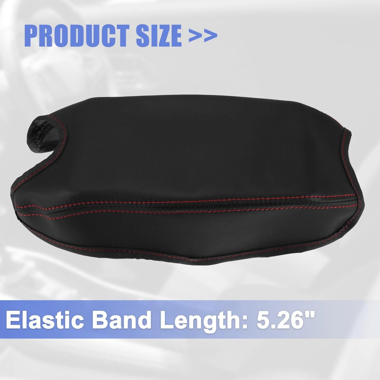 Microfiber Leather Armrest Cover Pad for Honda HR-V (2016–2021) Black/Red