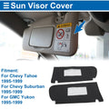 Sun Visor Cover Set for Chevy Tahoe (1995–1999) Left & Right Side Black