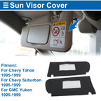 Sun Visor Cover Set for Chevy Tahoe (1995–1999) Left & Right Side Black