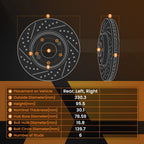 Rear Brake Rotors & Pads Kit for GMC Yukon (2002–2006) S-55084 P-974A