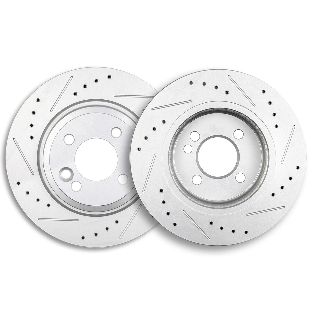 Front Rear Brake Rotors + Ceramic Pads for Mini Cooper (2002–2006)