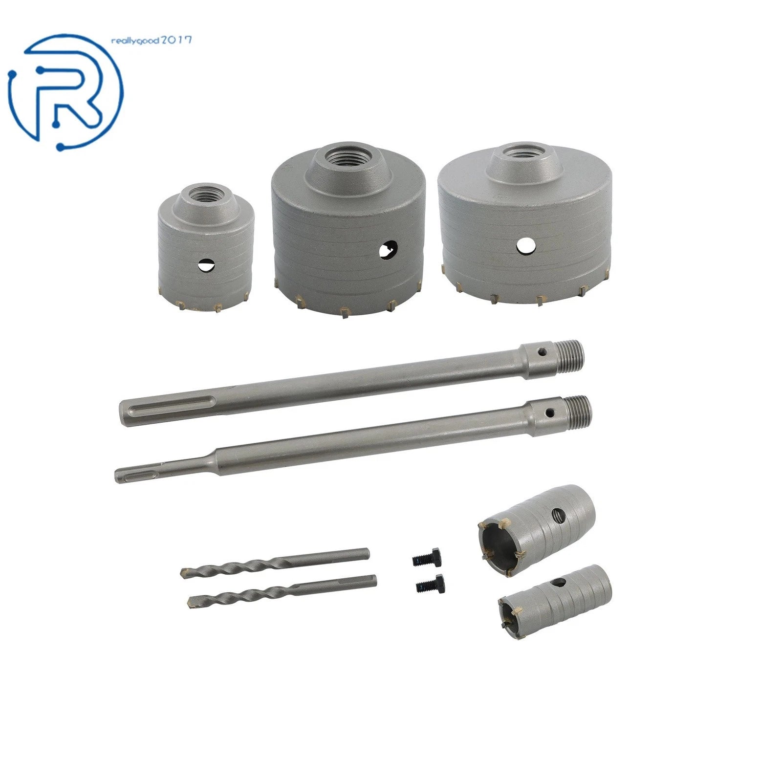 9PCS Carbide Hole Saw Kit for Masonry (30-100mm)