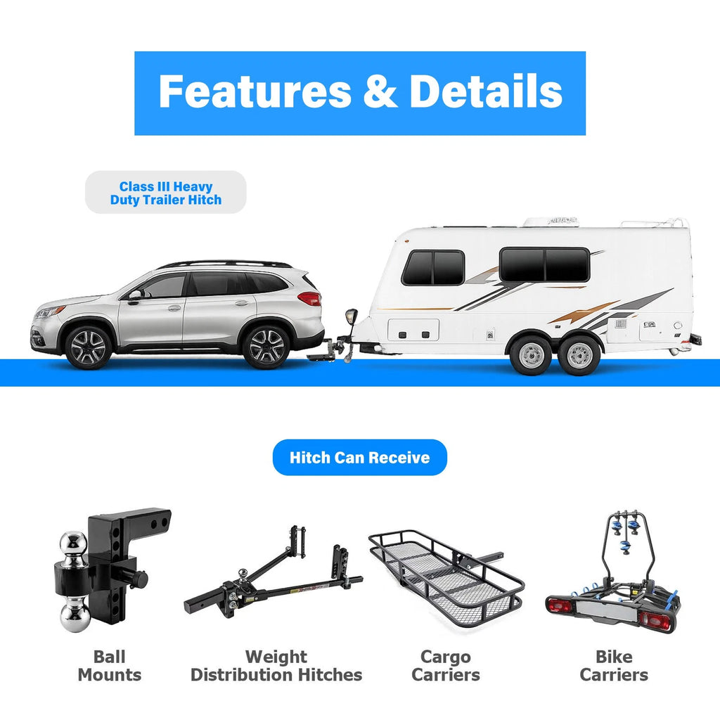 Class 3 Trailer Tow Hitch Receiver for Subaru Ascent (2019–2025)