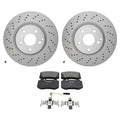 Hella Front Rotors & Bosch QuietCast Brake Pads Kit for Mercedes SL550 (2007–2009)