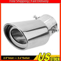 Set of 2 Chrome Exhaust Pipe Tail Tips for Universal Fit
