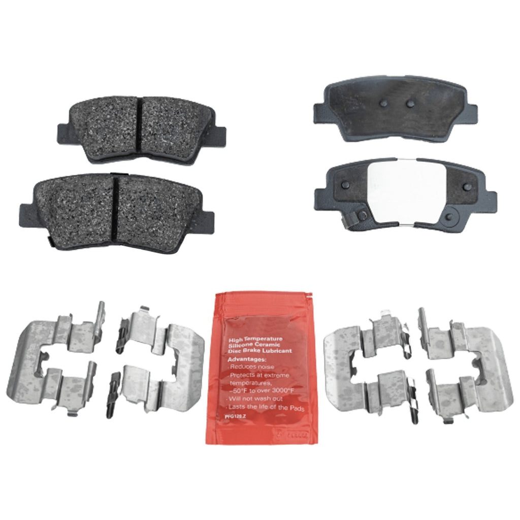 Brake Rotor and Pad Kit for Hyundai Sonata (2008–2010) Rear Solid 2-Wheel Set
