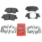 Brake Rotor and Pad Kit for Hyundai Sonata (2008–2010) Rear Solid 2-Wheel Set