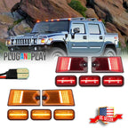 10X Amber & Red LED Cab Roof Marker Lights for Hummer H2 SUT (2003–2009)