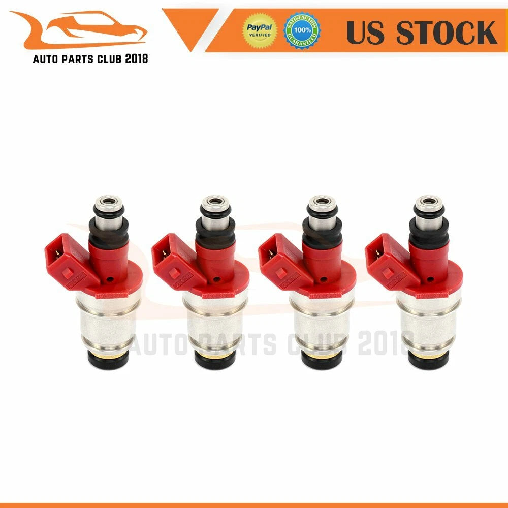 Set of 4 Fuel Injectors for Nissan D21 2.4L (1990–1995)
