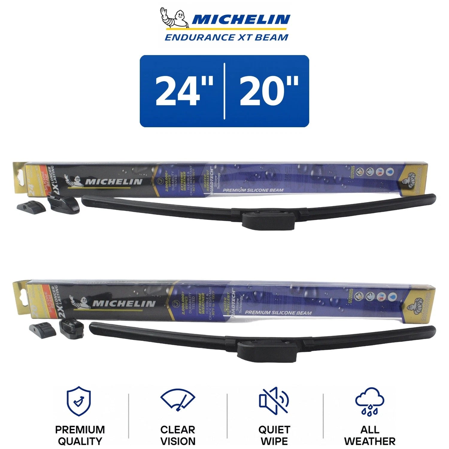 Set of 2 Wiper Blades for Lexus GS400 (1998–2000) - 24"/20"