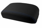 Leather Console Lid Armrest Cover for Mitsubishi Outlander (2007–2013) Blue Stitch