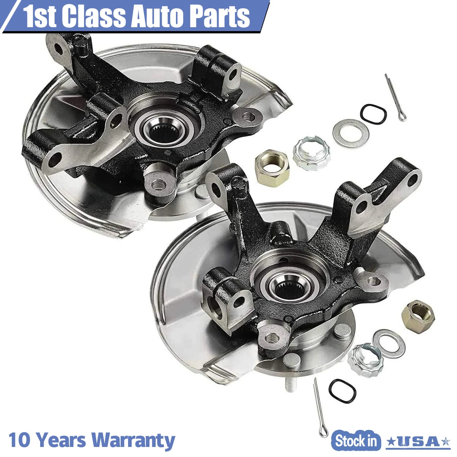 Set of 2 Wheel Hubs & Steering Knuckles for Jeep Compass Patriot (2007–2017)