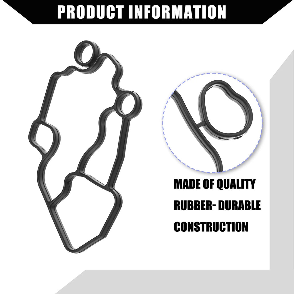 Set of 1 Oil Cooler Gasket for Audi A3 2.0L (2006–2008) 06D117070/06F115441 Rubber