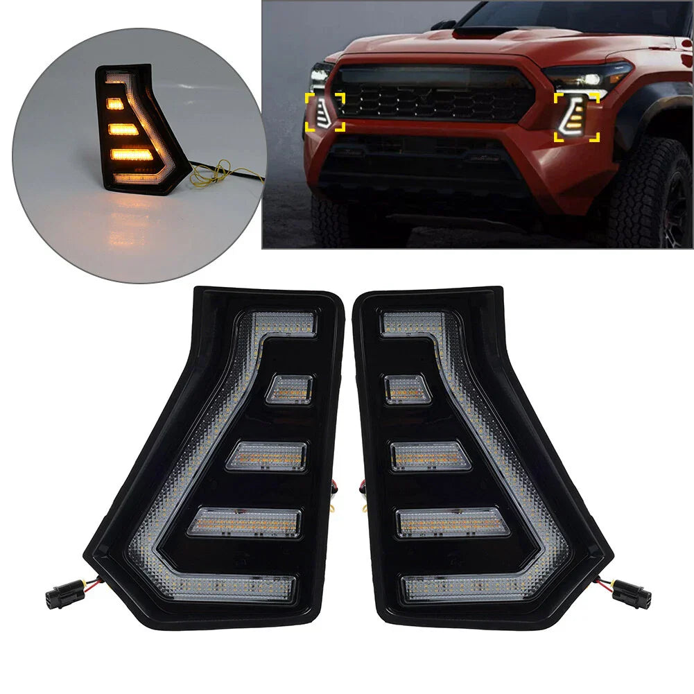 Front Fog Light Grille Daytime Running Light for Toyota Tacoma (2024-2025)