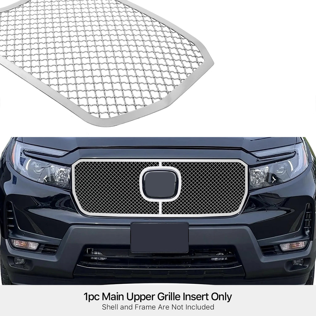 Stainless Chrome Mesh Grille Insert for Honda Ridgeline (2021-2023)